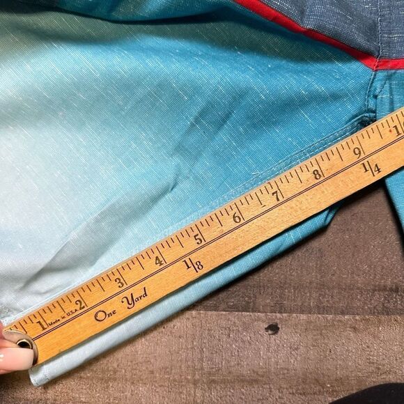 Rip Curl Men’s Size 32 Dawn Patrol Swim Trunk Blue Red Long with Side Pocket - Picture 6 of 9